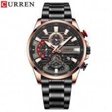 Чоловічий годинник Curren 8415 Black-Gold з хронографом та металевим браслетом Чоловічий годинник Curren 8415 Black-Gold з хронографом та металевим браслетом