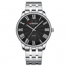 Чоловічий годинник Curren 8422 Silver-Black зі сталевим браслетом та мінеральним склом Чоловічий годинник Curren 8422 Silver-Black зі сталевим браслетом та мінеральним склом