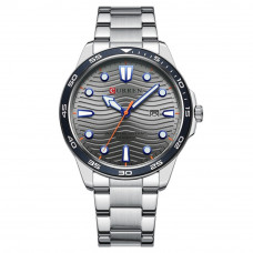 Чоловічий класичний годинник Curren 8426 Silver-Grey зі сріблястим металевим браслетом та датою Чоловічий класичний годинник Curren 8426 Silver-Grey зі сріблястим металевим браслетом та датою