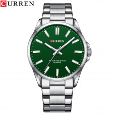 Чоловічий класичний годинник Curren 9090 Silver-Green зі сталевим браслетом та зеленим циферблатом Чоловічий класичний годинник Curren 9090 Silver-Green зі сталевим браслетом та зеленим циферблатом