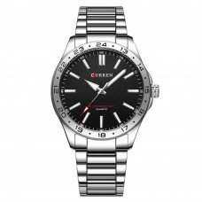 Чоловічий наручний годинник Curren 8452 Silver-Black зі сталевим браслетом та мінеральним склом Чоловічий наручний годинник Curren 8452 Silver-Black зі сталевим браслетом та мінеральним склом