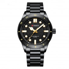 Чоловічий годинник Curren 8450 All Black з металевим браслетом та люмінесцентним підсвічуванням Чоловічий годинник Curren 8450 All Black з металевим браслетом та люмінесцентним підсвічуванням