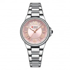 Жіночий наручний годинник Curren 9091 Silver-Pink з рожевим циферблатом та сріблястим браслетом Жіночий наручний годинник Curren 9091 Silver-Pink з рожевим циферблатом та сріблястим браслетом