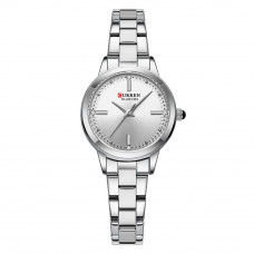Жіночий наручний годинник Curren 9094 Silver-White у класичному стилі з нержавіючої сталі Жіночий наручний годинник Curren 9094 Silver-White у класичному стилі з нержавіючої сталі