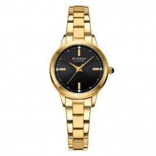 Жіночий наручний годинник Curren 9094 Gold-Black у класичному стилі з металевим браслетом Жіночий наручний годинник Curren 9094 Gold-Black у класичному стилі з металевим браслетом