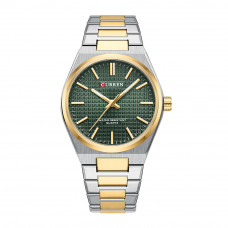 Чоловічий годинник Curren 8439L Silver-Gold-Green з зеленим циферблатом та металевим браслетом Чоловічий годинник Curren 8439L Silver-Gold-Green з зеленим циферблатом та металевим браслетом
