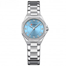 Жіночий годинник Curren 9100 Silver-Blue зі сріблястим браслетом та синім циферблатом Жіночий годинник Curren 9100 Silver-Blue зі сріблястим браслетом та синім циферблатом
