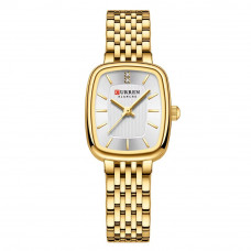 Жіночий наручний годинник Curren 9093 Gold-White з золотистим браслетом та прямокутним корпусом Жіночий наручний годинник Curren 9093 Gold-White з золотистим браслетом та прямокутним корпусом