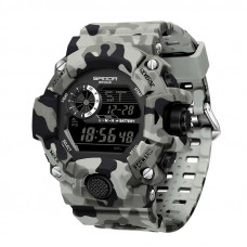 Чоловічий тактичний годинник Sanda 2183 Camo Grey-Black з підсвічуванням та захистом 5 ATM Чоловічий тактичний годинник Sanda 2183 Camo Grey-Black з підсвічуванням та захистом 5 ATM