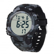 Чоловічий тактичний годинник Sanda 2182 Camo Black-White з електронним циферблатом та підсвічуванням Чоловічий тактичний годинник Sanda 2182 Camo Black-White з електронним циферблатом та підсвічуванням