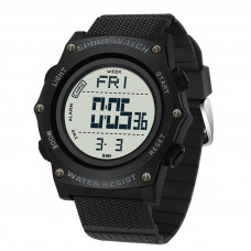 Чоловічий тактичний годинник Sanda 2159 Black-White з електронним циферблатом та водозахистом 5 ATM Чоловічий тактичний годинник Sanda 2159 Black-White з електронним циферблатом та водозахистом 5 ATM