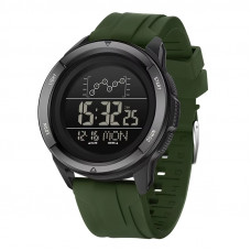 Тактичний годинник Sanda 2198 Silicone Army Green з електронним циферблатом та водонепроникністю 5 ATM Тактичний годинник Sanda 2198 Silicone Army Green з електронним циферблатом та водонепроникністю 5 ATM