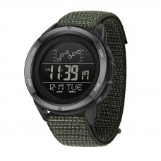 Чоловічий тактичний годинник Sanda 2198 Nylon Army Green з водонепроникністю 5 ATM та підсвічуванням