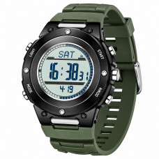 Чоловічий тактичний годинник Sanda 5107 Army Green-White з водозахистом 5 ATM