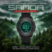 Тактичний годинник Sanda 6369 Silicone All Black з електронним циферблатом та водозахистом 5 ATM