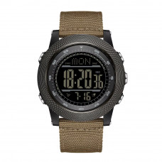 Чоловічий спортивний годинник Sanda 6391 Nylon Brown з електронним циферблатом та захистом 5 ATM Чоловічий спортивний годинник Sanda 6391 Nylon Brown з електронним циферблатом та захистом 5 ATM