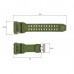 Ремінець для годинника Skmei 1520AG Army Green, каучуковий браслет 26.5 см для Skmei 1520 Ремінець для годинника Skmei 1520AG Army Green, каучуковий браслет 26.5 см для Skmei 1520