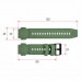 Ремінець для смарт годинника Modfit Warrior Army Green, силіконовий, 20.3 см (1051-0762)