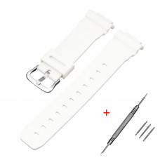 Ремінець для Casio G-Shock DW-6900 White SI білий поліуретановий (1051-0818) Ремінець для Casio G-Shock DW-6900 White SI білий поліуретановий (1051-0818)