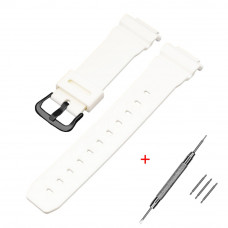 Ремінець для Casio G-Shock DW-6900 White BK білий поліуретановий (1051-0827) Ремінець для Casio G-Shock DW-6900 White BK білий поліуретановий (1051-0827)