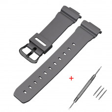 Ремінець Casio accessories для Casio G-Shock DW-6900 Gray BK поліуретановий сірий Ремінець Casio accessories для Casio G-Shock DW-6900 Gray BK поліуретановий сірий