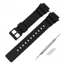 Ремінець для годинника Casio MRW-200H All Black, поліуретановий чорний аксесуар