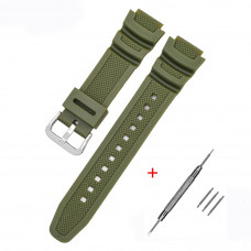 Ремінець для Casio G-Shock AE-1000/1200 Army Green SI поліуретановий зелений 1051-0870 Ремінець для Casio G-Shock AE-1000/1200 Army Green SI поліуретановий зелений 1051-0870