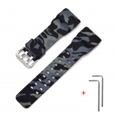 Ремінець для Casio G-Shock GG-1000/GWG-100/GSG-100 Camo Black SI (1051-0895) поліуретановий