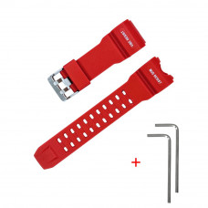 Ремінець для Casio G-Shock GWG-1000 Red SI поліуретановий червоний (SKU: 1051-0900)