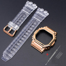 Комплект ремінець та безель для Casio G-Shock GMW-B5000 Transp RG прозорий полімер Комплект ремінець та безель для Casio G-Shock GMW-B5000 Transp RG прозорий полімер