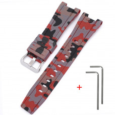 Ремінець для Casio G-Shock GST-W300 Camo Red SI червоний камуфляж, полімерний браслет 1051-0945 Ремінець для Casio G-Shock GST-W300 Camo Red SI червоний камуфляж, полімерний браслет 1051-0945
