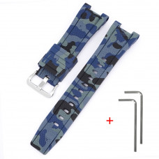 Ремінець для Casio G-Shock GST-W300 Camo Dark Blue SI полімерний темно-синій камуфляж Ремінець для Casio G-Shock GST-W300 Camo Dark Blue SI полімерний темно-синій камуфляж
