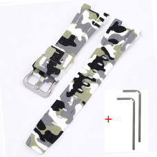 Ремінець для Casio G-Shock GST-W300 Camo White SI полімерний білий камуфляж Ремінець для Casio G-Shock GST-W300 Camo White SI полімерний білий камуфляж