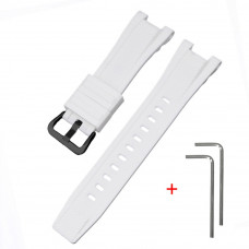 Ремінець для Casio G-Shock GST-W300 White BK полімерний білий (1051-0951) Ремінець для Casio G-Shock GST-W300 White BK полімерний білий (1051-0951)