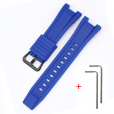 Ремінець для годинника Casio G-Shock GST-W300 Blue BK синій полімерний 21.2 см