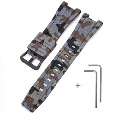 Ремінець для годинника Casio G-Shock GST-W300 Camo Brown BK полімерний коричневий камуфляж