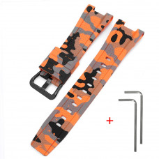 Ремінець для Casio G-Shock GST-W300 Camo Orange BK полімерний помаранчевий камуфляж Ремінець для Casio G-Shock GST-W300 Camo Orange BK полімерний помаранчевий камуфляж