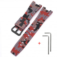 Ремінець для Casio G-Shock GST-W300 Camo Red BK полімерний червоний камуфляж (1051-0963) Ремінець для Casio G-Shock GST-W300 Camo Red BK полімерний червоний камуфляж (1051-0963)