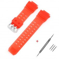 Ремінець для Casio G-Shock GW-9400 Transl Light-Red SI полімерний напівпрозорий Ремінець для Casio G-Shock GW-9400 Transl Light-Red SI полімерний напівпрозорий