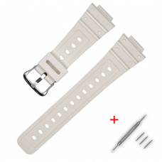 Ремінець для Casio G-Shock DW-5600 White SI білий полімерний для моделей GA-2100 та GW-B5600 Ремінець для Casio G-Shock DW-5600 White SI білий полімерний для моделей GA-2100 та GW-B5600