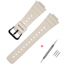 Ремінець Casio accessories для Casio G-Shock DW-5600 B White BK білий полімерний 20 см Ремінець Casio accessories для Casio G-Shock DW-5600 B White BK білий полімерний 20 см