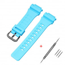 Ремінець для Casio AE-1000W Light Blue BK поліуретановий, світло-блакитний (1051-1037) Ремінець для Casio AE-1000W Light Blue BK поліуретановий, світло-блакитний (1051-1037)