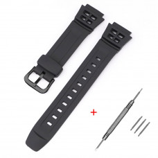 Ремінець для Casio AE-1000W Pro Black BK полімерний чорний (1051-1044) Ремінець для Casio AE-1000W Pro Black BK полімерний чорний (1051-1044)