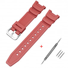 Ремінець для Casio SGW-100 Red SI червоний полімерний, довжина 20.6 см (1051-1054)