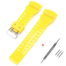 Ремінець для Casio G-Shock GA-100/110 Yellow-Glossy SI жовтий полімерний 21.2 см Ремінець для Casio G-Shock GA-100/110 Yellow-Glossy SI жовтий полімерний 21.2 см