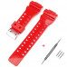 Ремінець для Casio G-Shock GA-100/110 Red-Glossy SI червоний полімерний (1051-1074) Ремінець для Casio G-Shock GA-100/110 Red-Glossy SI червоний полімерний (1051-1074)