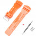 Ремінець для Casio G-Shock GA-100/110 Orange-Glossy SI помаранчевий глянцевий полімерний Ремінець для Casio G-Shock GA-100/110 Orange-Glossy SI помаранчевий глянцевий полімерний