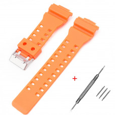 Ремінець для Casio G-Shock GA-100/110 Orange SI Помаранчевий Полімерний (1051-1082)
