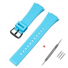 Ремінець для годинника Casio G-Shock GA-100/110 Light Blue BK блакитний полімерний