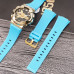 Ремінець для годинника Casio G-Shock GA-100/110 Light Blue GD полімерний блакитний